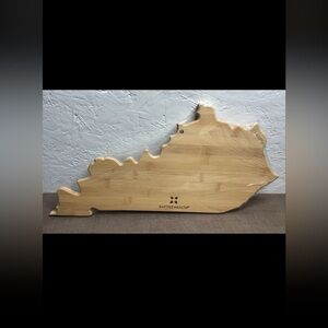New Sealed Kentucky State Shaped Wooden Cutting Board Baptist Health